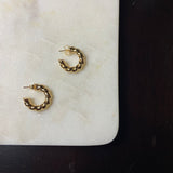 Twist Hoop Gold Earrings